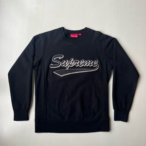 Supreme - Brush Script Crewneck (Black)